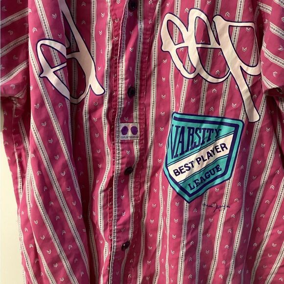 Vintage E Sleep Boxer Baseball Jersey Size 3X Retro Team Shirt - Picture 5 of 11